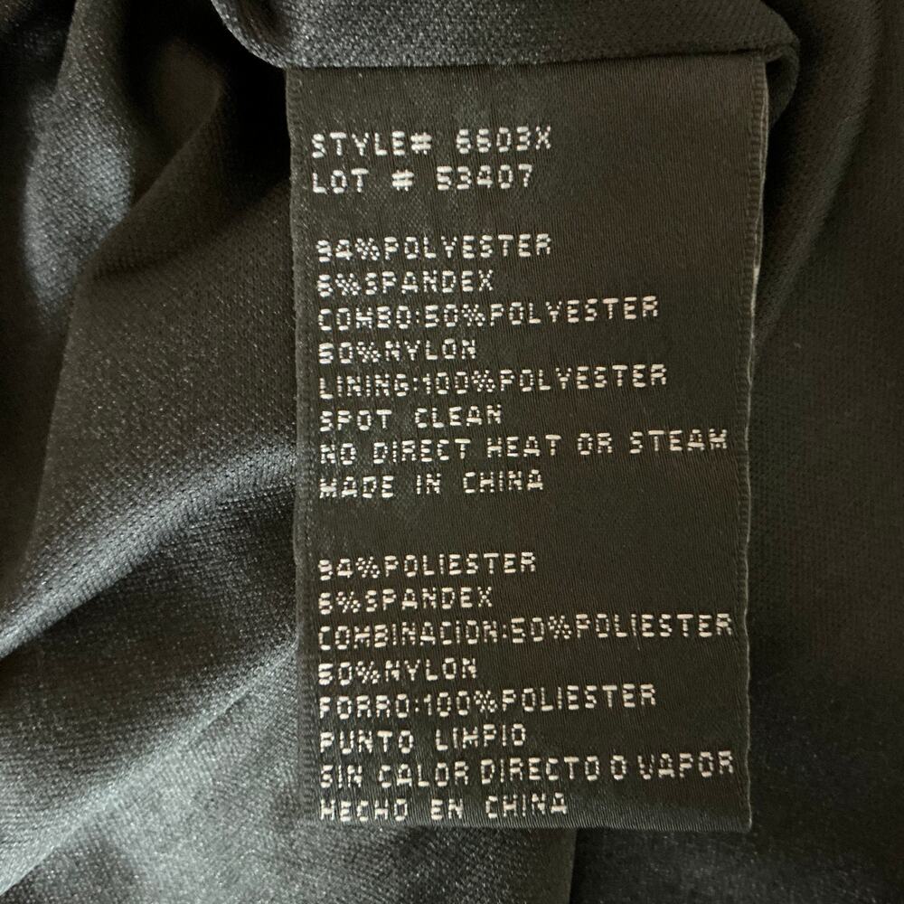 XSCAPE Black Evening Gown Pleated Ruffle One Shoulder Formal Column Dress Size 6 - Picture 11 of 12
